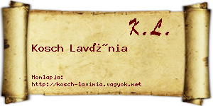 Kosch Lavínia névjegykártya