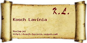 Kosch Lavínia névjegykártya