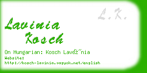 lavinia kosch business card